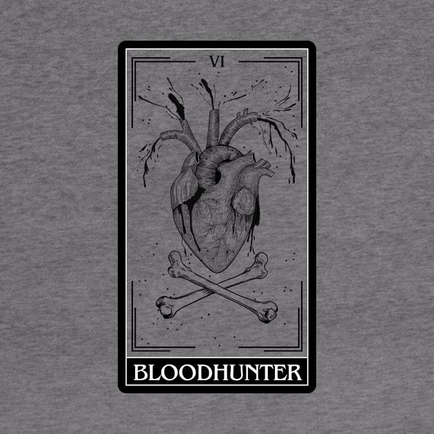 Bloodhunter Tarot Card D&D Nat 20 Dungeons & Dragons T-Shirt Black by JaeSlaysDragons